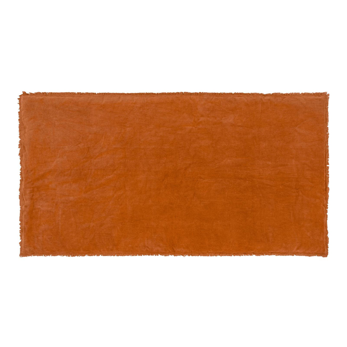 Jaye Cotton Velvet Filled Bedspread Rust