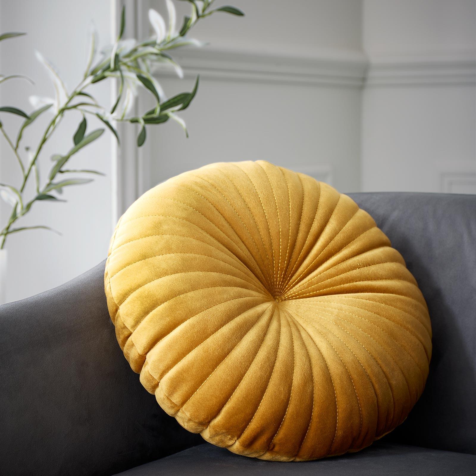 Round clearance ochre cushion