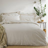 Hebden Mélange Stripe Natural Duvet Cover Set