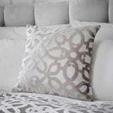 Lattice Cut Velvet Cushion