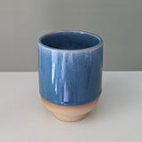 Small Reactive Blue Glaze Pot