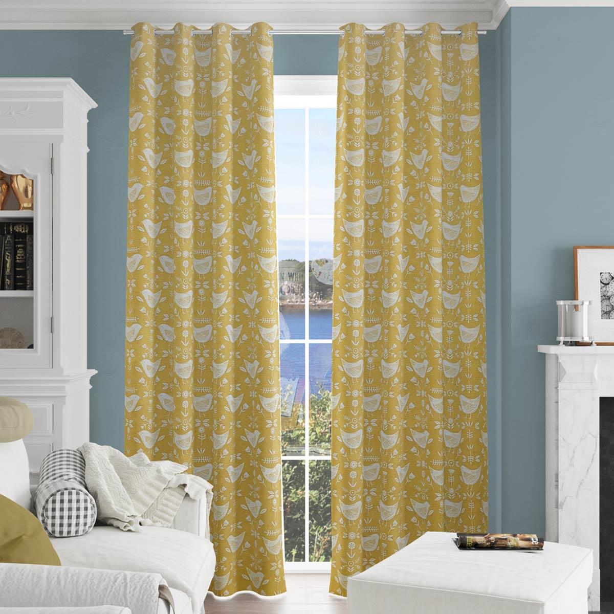 Narvik Ochre Made To Measure Curtains