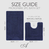 Lisa Bath & Pedestal Mat Set Navy