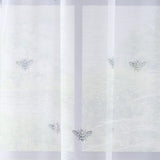 Bee Metallic Voile Panel White 55" x 48"