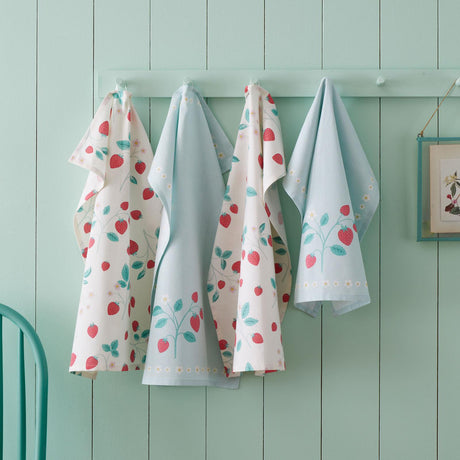 Strawberry Garden Pack of 4 Tea Towels