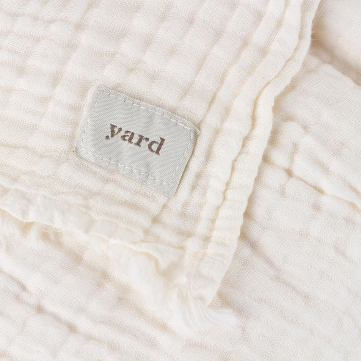 Lark Muslin Cotton Throw White