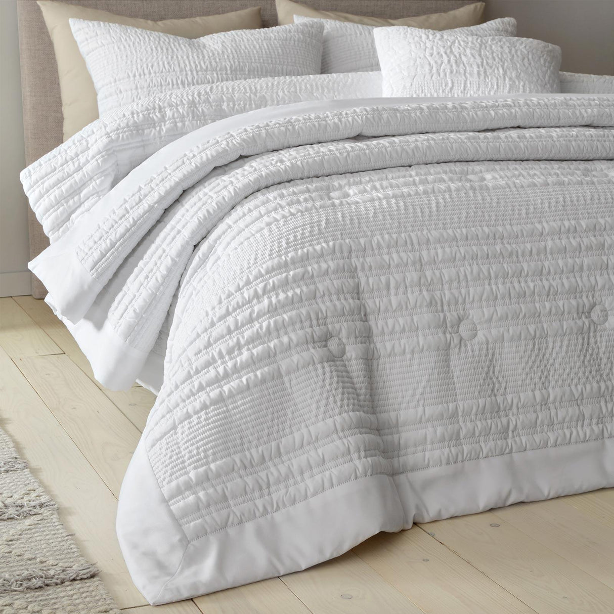 Lennon Stripe Bedspread White