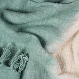 Mizu Dip Dye Fringed Cotton Throw 130cm x 170cm