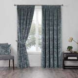 Taylor Velour Interlined Tape Top Curtains Grey