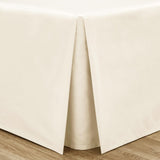 Easy-Iron Percale Pleated Platform Base Valance Sheet Cream