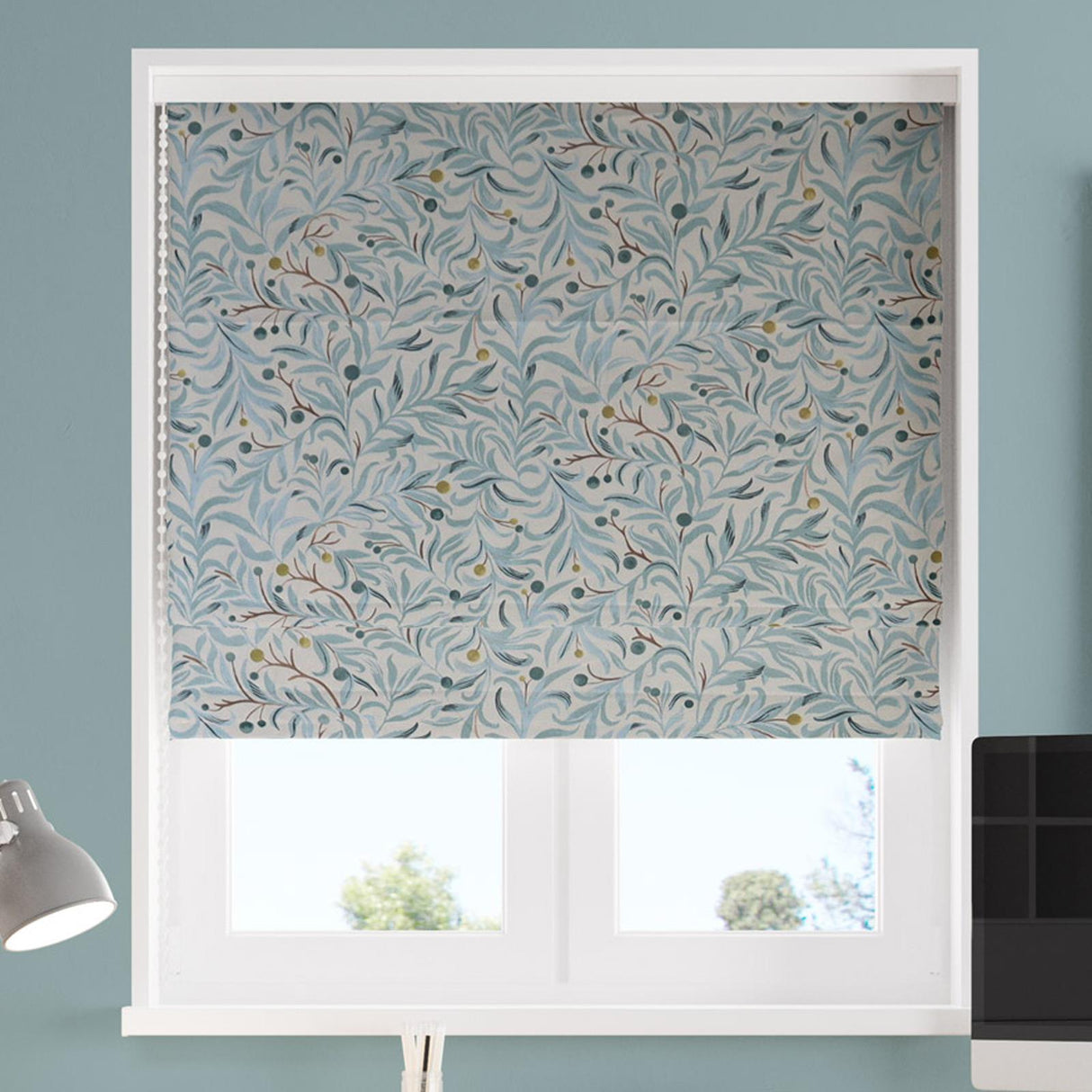 Bedgebury Aqua Made To Measure Roman Blind