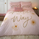 Christmas Sparkle Duvet Cover Set Pink