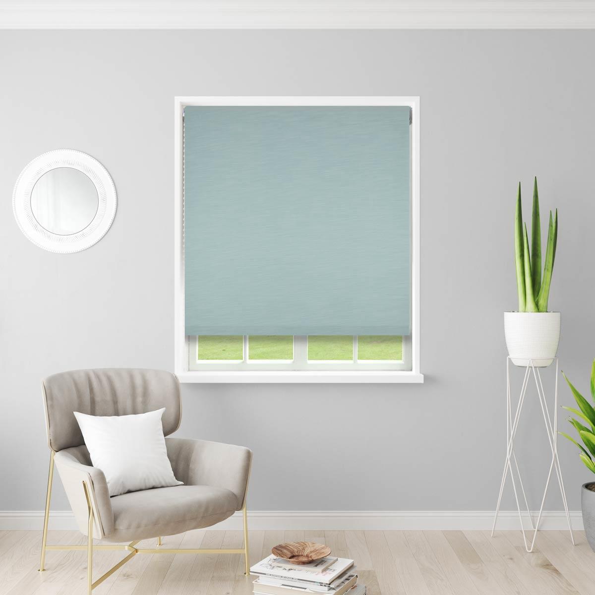 Cameo Made to Measure Roller Blind (Dim Out) Seafoam