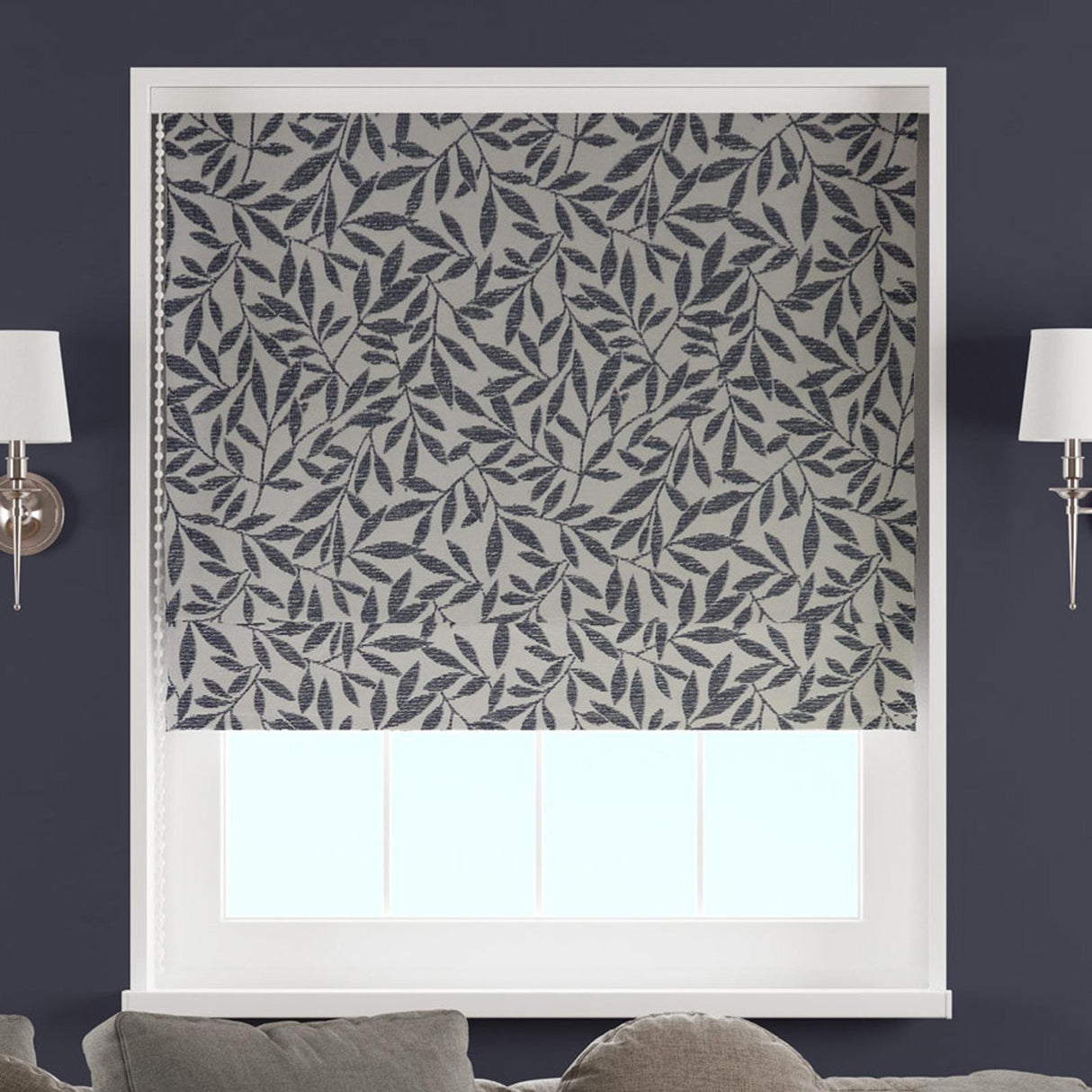 Isabel Navy Made To Measure Roman Blind