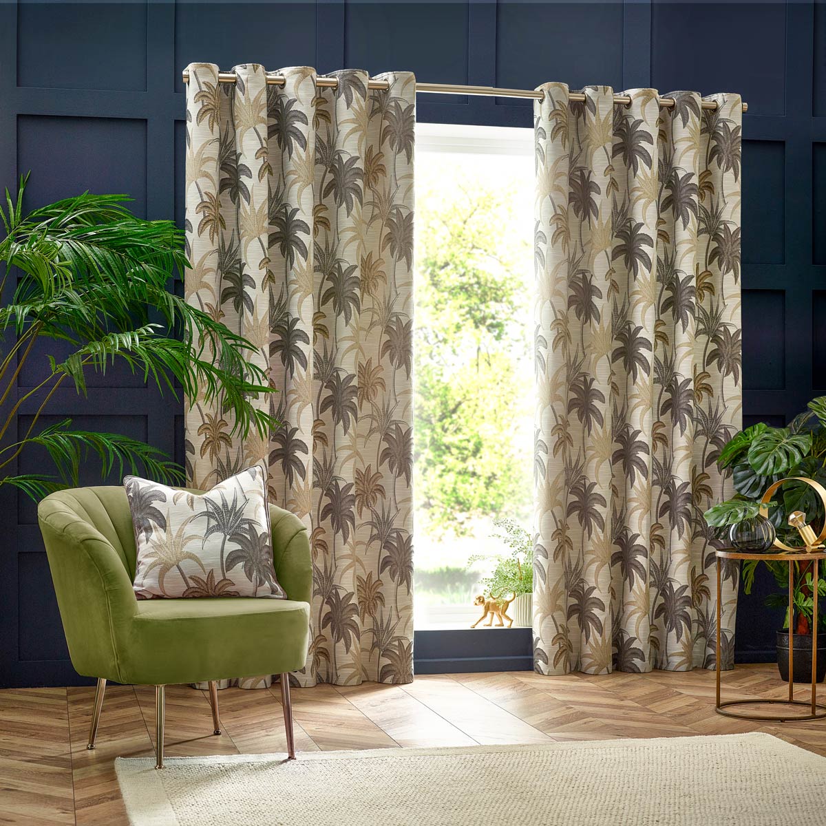 Galapagos Jacquard Eyelet Curtains