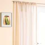 Casablanca Voile Curtain Panel Cream Voile Curtain Tyrone Textiles 54'' x 48''  