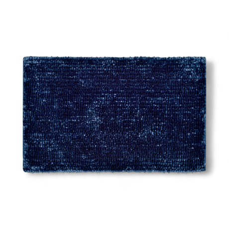 Velvet Chenille Bobble Bath Mat Navy Bath Mat Allure   