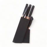 11 Piece Black + Copper Knife Block Set