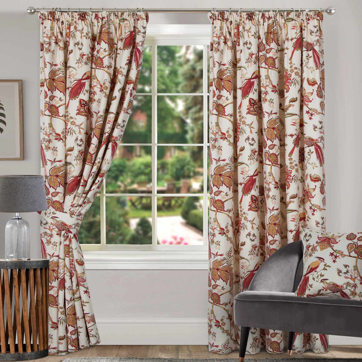 Kensington Tape Top Curtains Terracotta