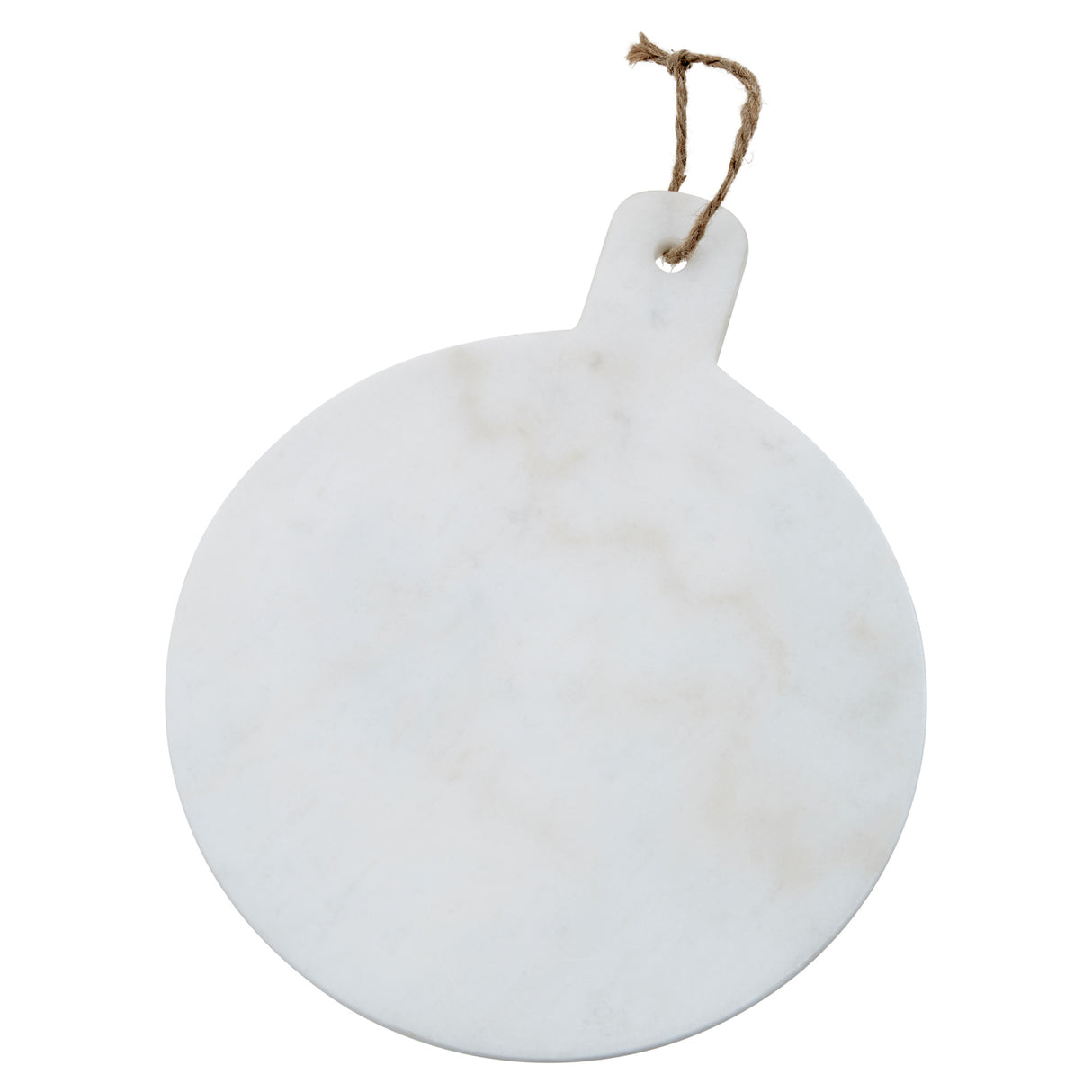 Round White Marble Paddle Chopping Board