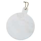 Round White Marble Paddle Chopping Board