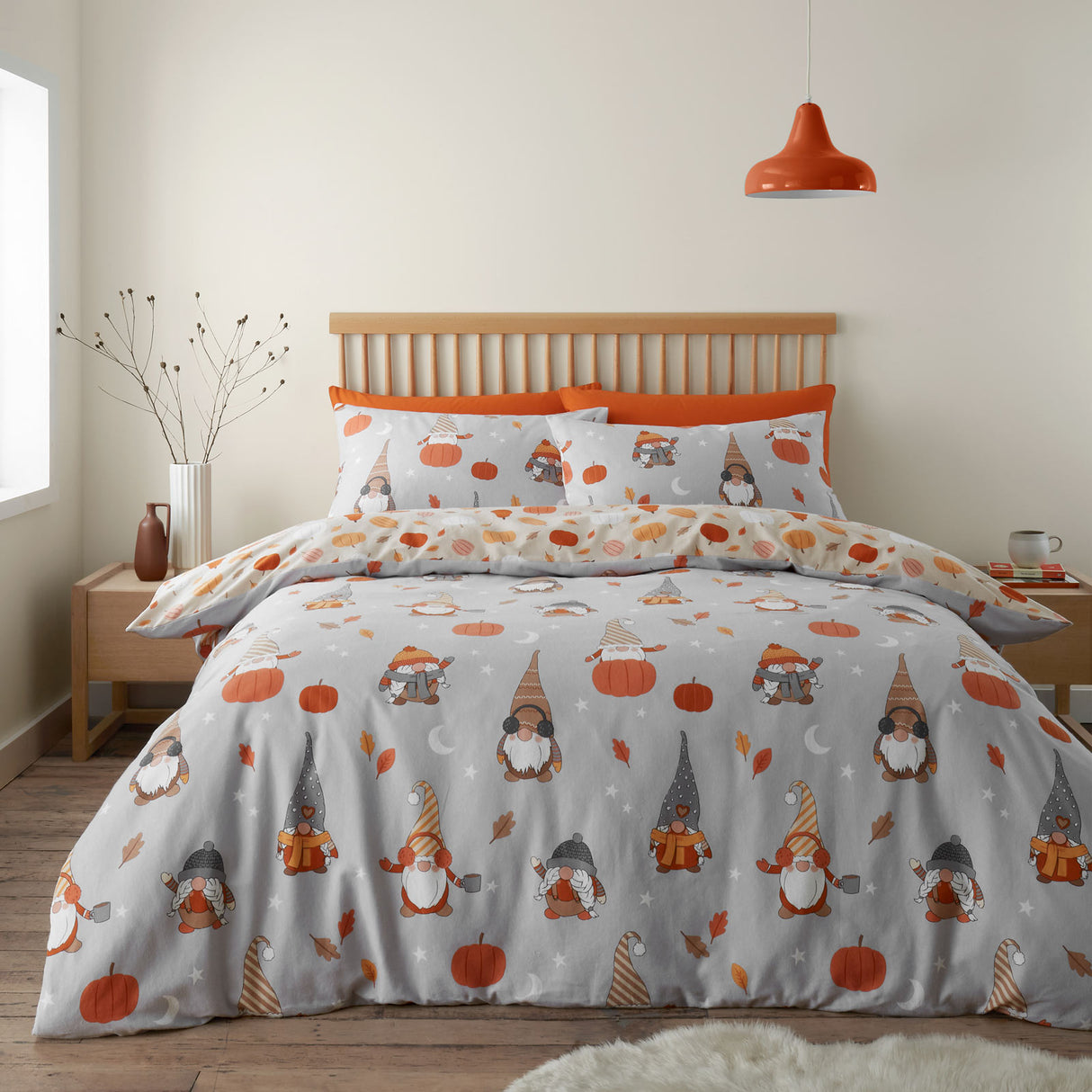 Brushed Autumn Gonks Duvet Cover Set