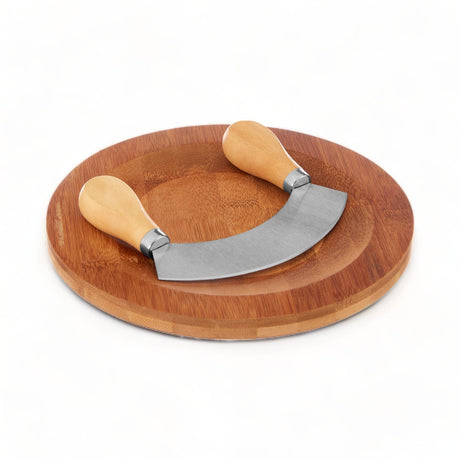 Herb Mezzaluna Knife + Board