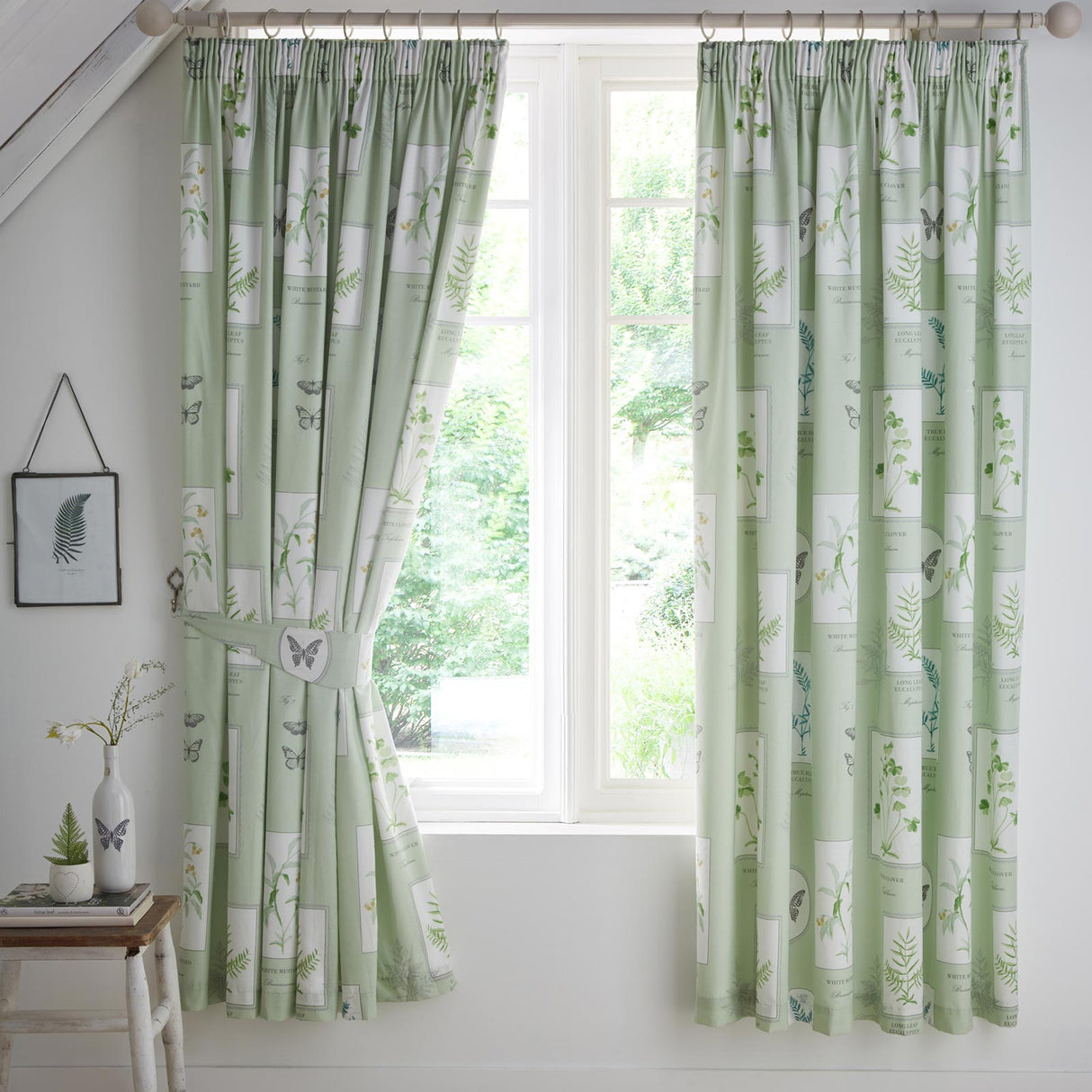 Floral Garden Tape Top Curtains