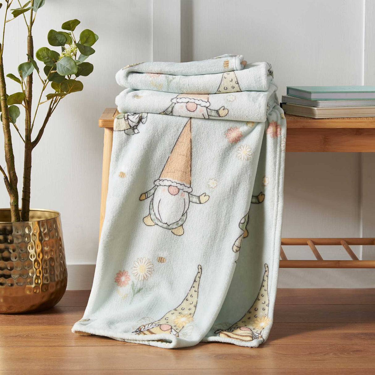 Spring Gonks Fleece Throw