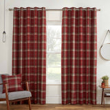 Carnoustie Blackout Eyelet Curtains Red