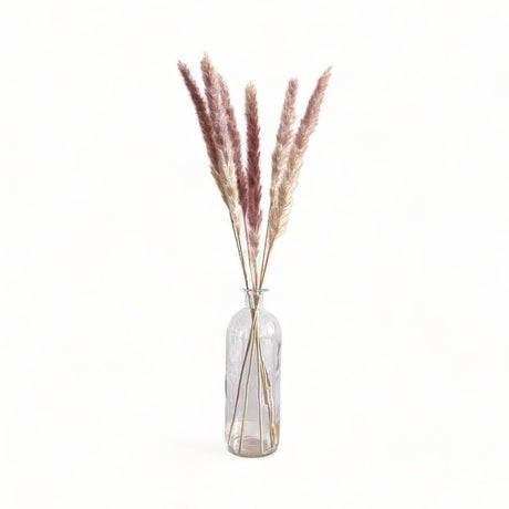 Dried Pampas Grass in Glass Vase Artificial Flowers & Plants Grune   