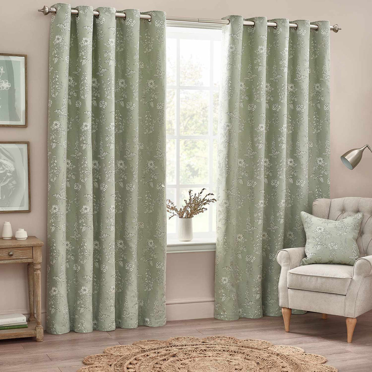 Sophia Room Darkening Eyelet Curtains