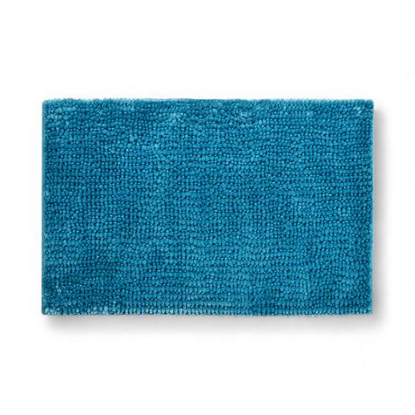 Velvet Chenille Bobble Bath Mat Turquoise Bath Mat Allure   