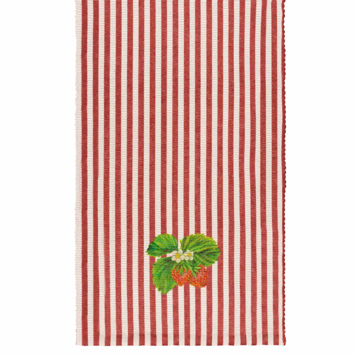 Strawberry Stripes Indoor Outdoor Table Runner