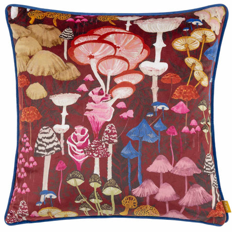 furn. Amanita Mushroom Cushion Cover Burgundy 43cm x 43cm (17"x17")