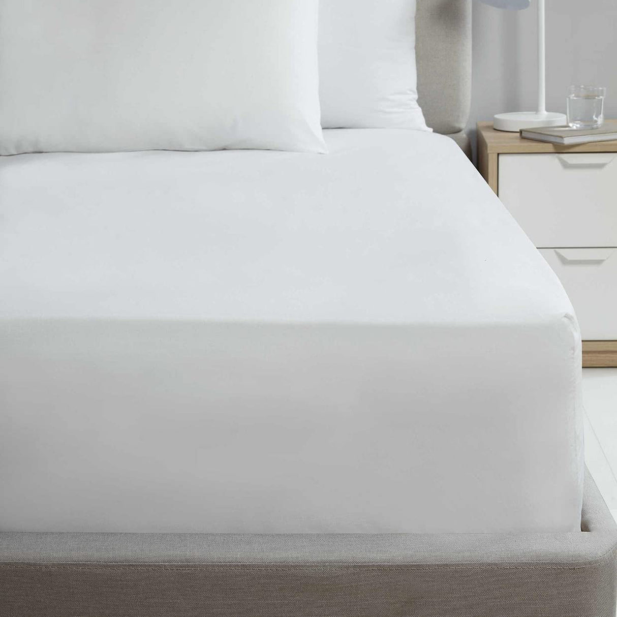 Percale Extra Deep Fitted Sheet White