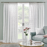 Sophia Jacquard Lined Voile Curtains