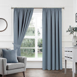 Woven Blackout Tape Top Curtains Grey