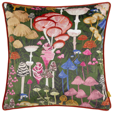 furn. Amanita Mushroom Cushion Cover Green 43cm x 43cm (17"x17")