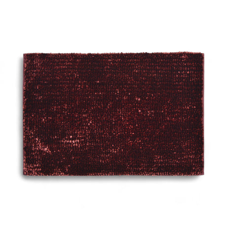 Velvet Chenille Bobble Bath Mat Bordeaux Bath Mat Allure   