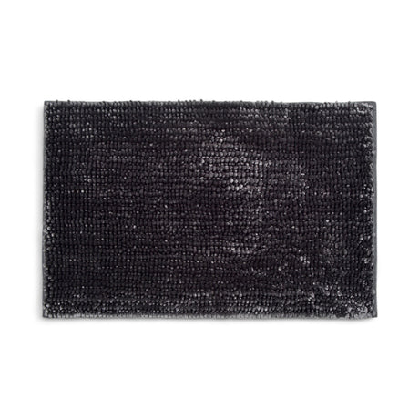 Velvet Chenille Bobble Bath Mat Charcoal Bath Mat Allure   