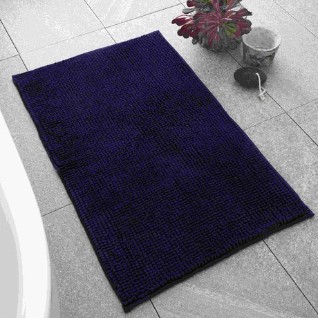 Bobble Bath Mat Navy Bath Mat Catherine Lansfield   