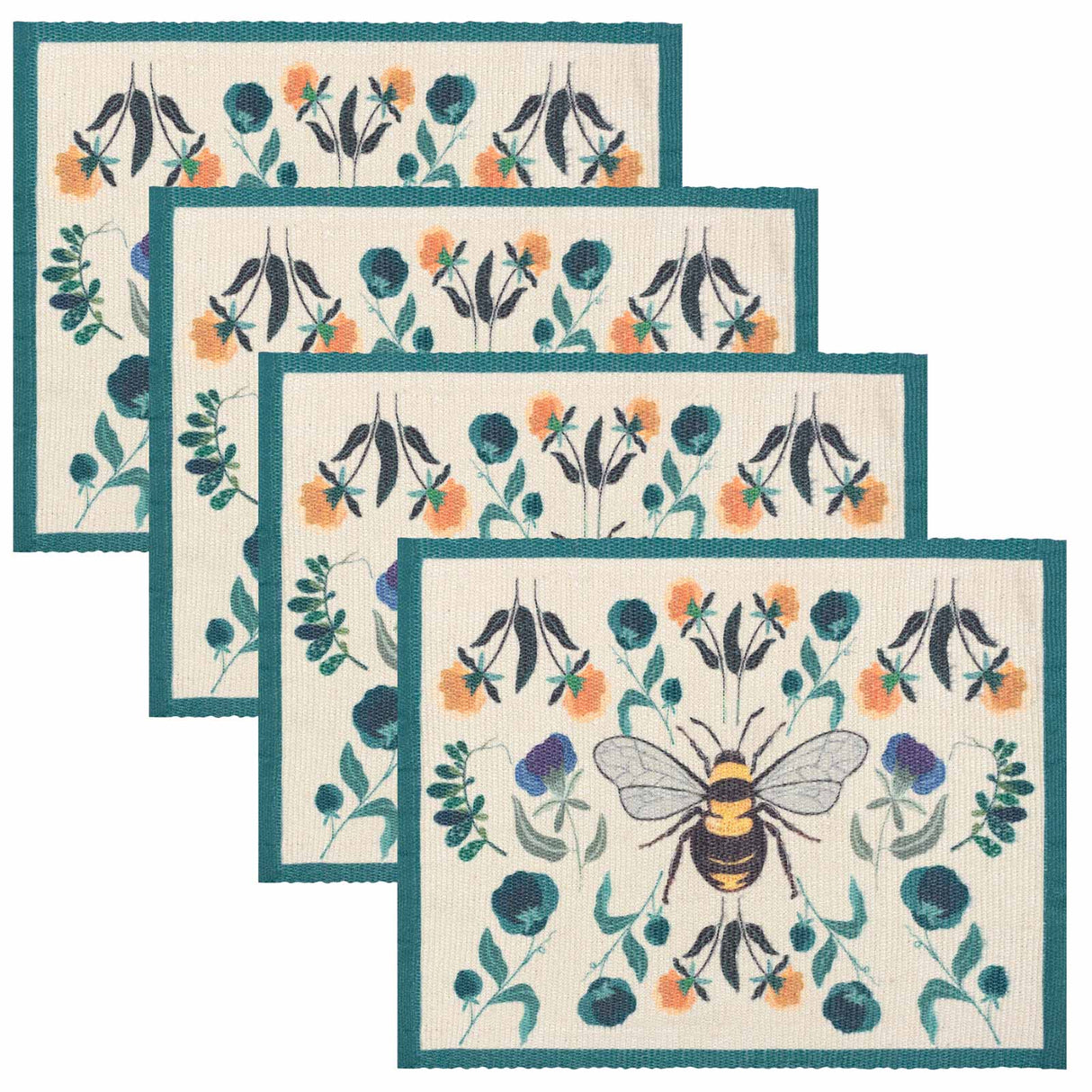 Wild Garden Set of 4 Indoor Outdoor Placemats