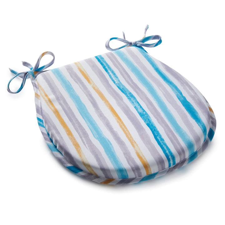 Stripes Rounded Outdoor Seat Pad Seat Pads Alan Symonds   