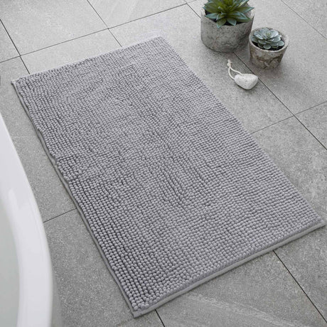 Bobble Bath Mat Silver Bath Mat Catherine Lansfield   