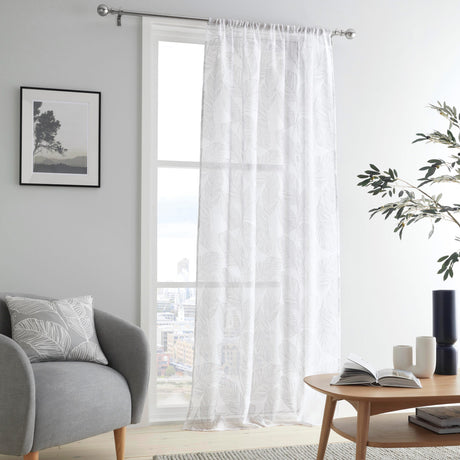 Matteo Leaf Voile Curtain Panel