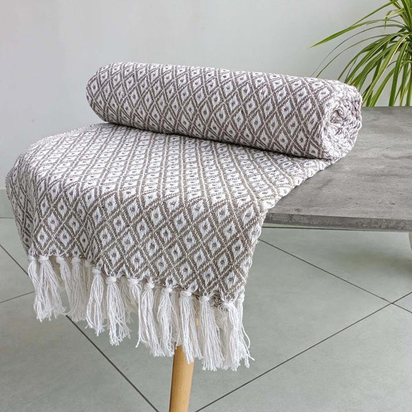 Eden Recycled Cotton Throw Natural