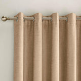 Savoy Chenille Blackout Eyelet Door Curtain Sand