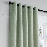 Textured Chenille Lined Eyelet Curtains