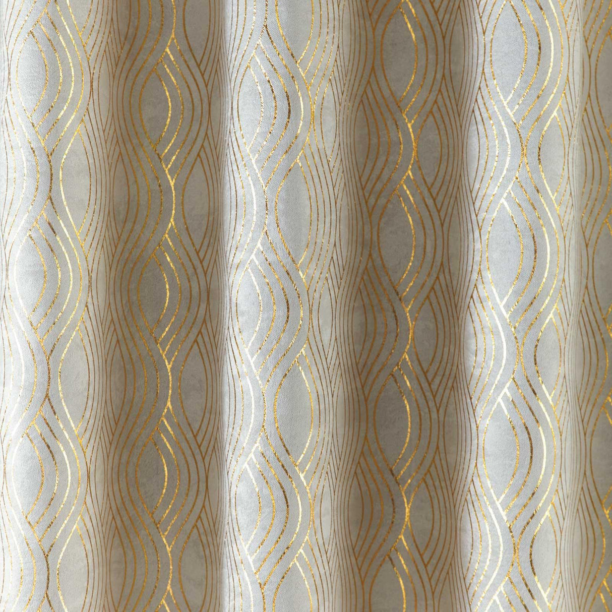 Broadway Metallic Eyelet Curtains Gold 90" x 54"